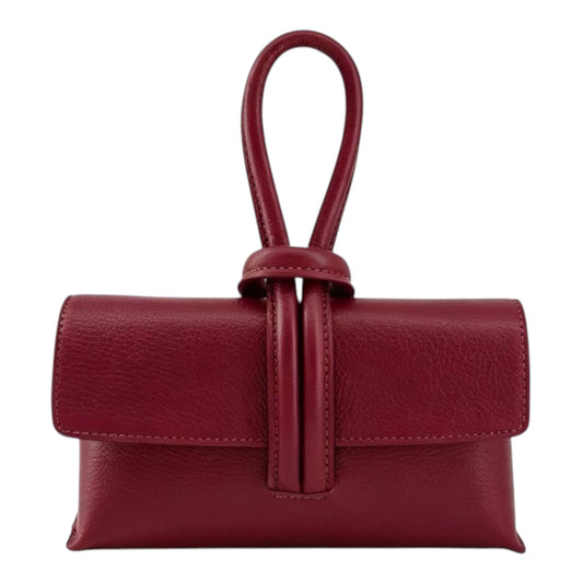 FRIDA POUCH - Pochette in Vera Pelle Crema