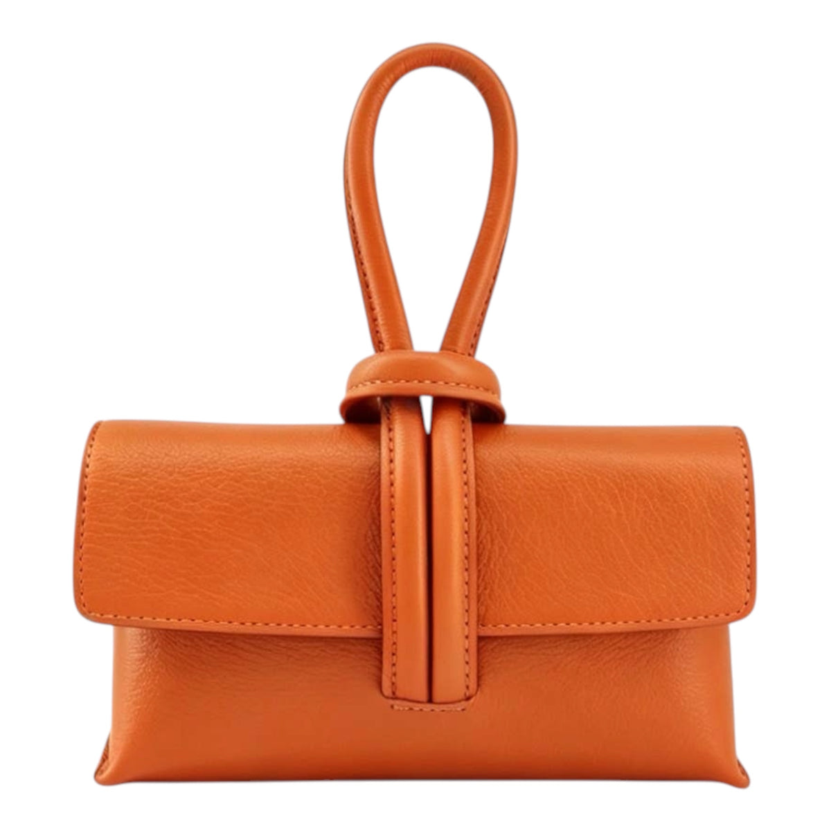 FRIDA POUCH - Pochette in Vera Pelle Crema