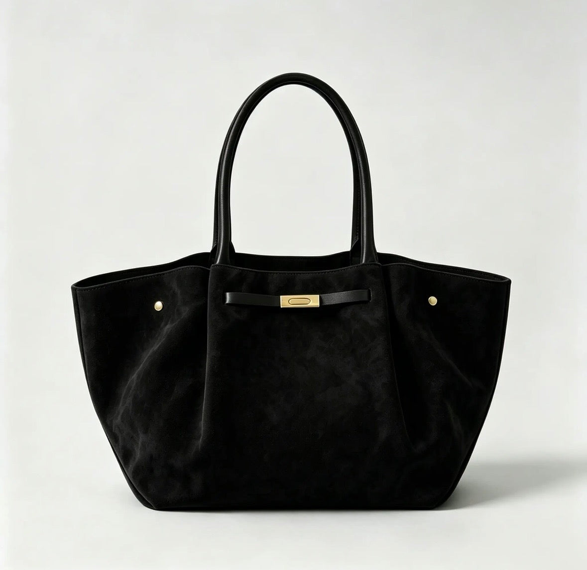 AURA - tote bag in pelle scamosciata