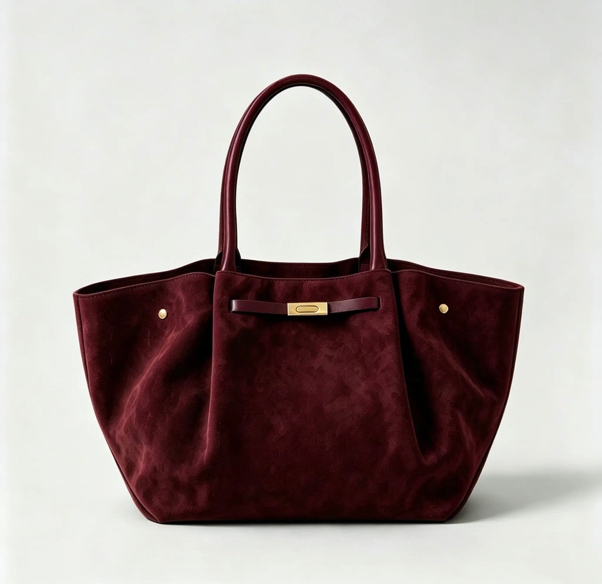 AURA - tote bag in pelle scamosciata