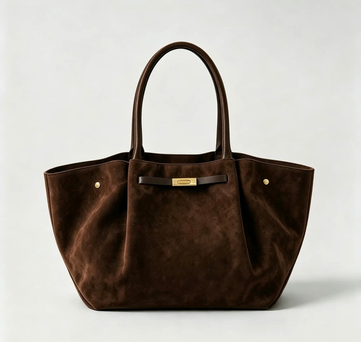 AURA - tote bag in pelle scamosciata