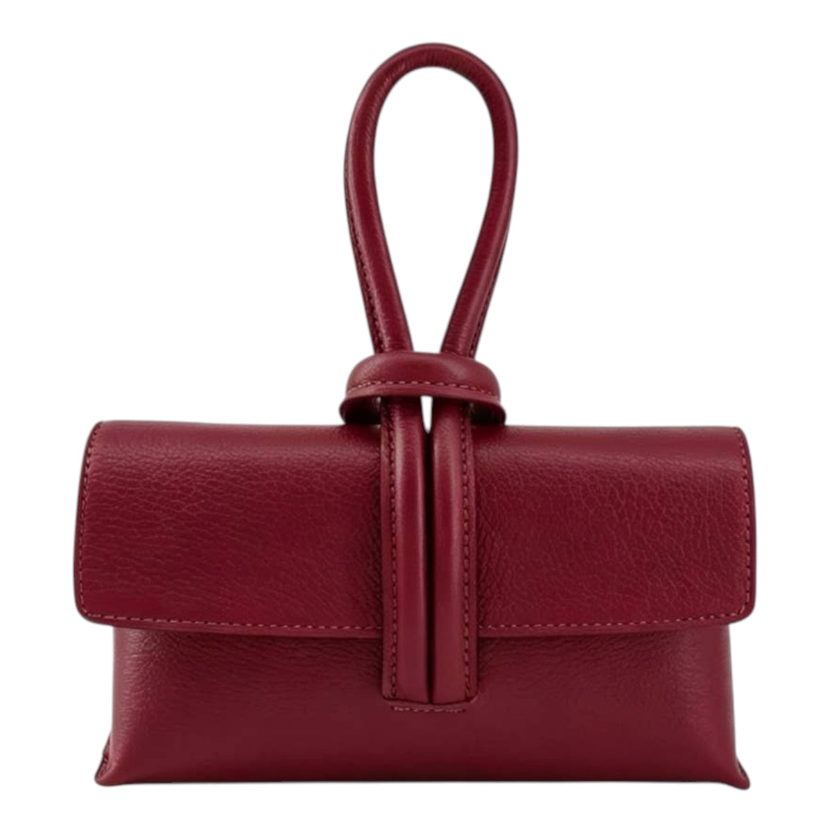 FRIDA POUCH - Pochette in Vera Pelle Crema