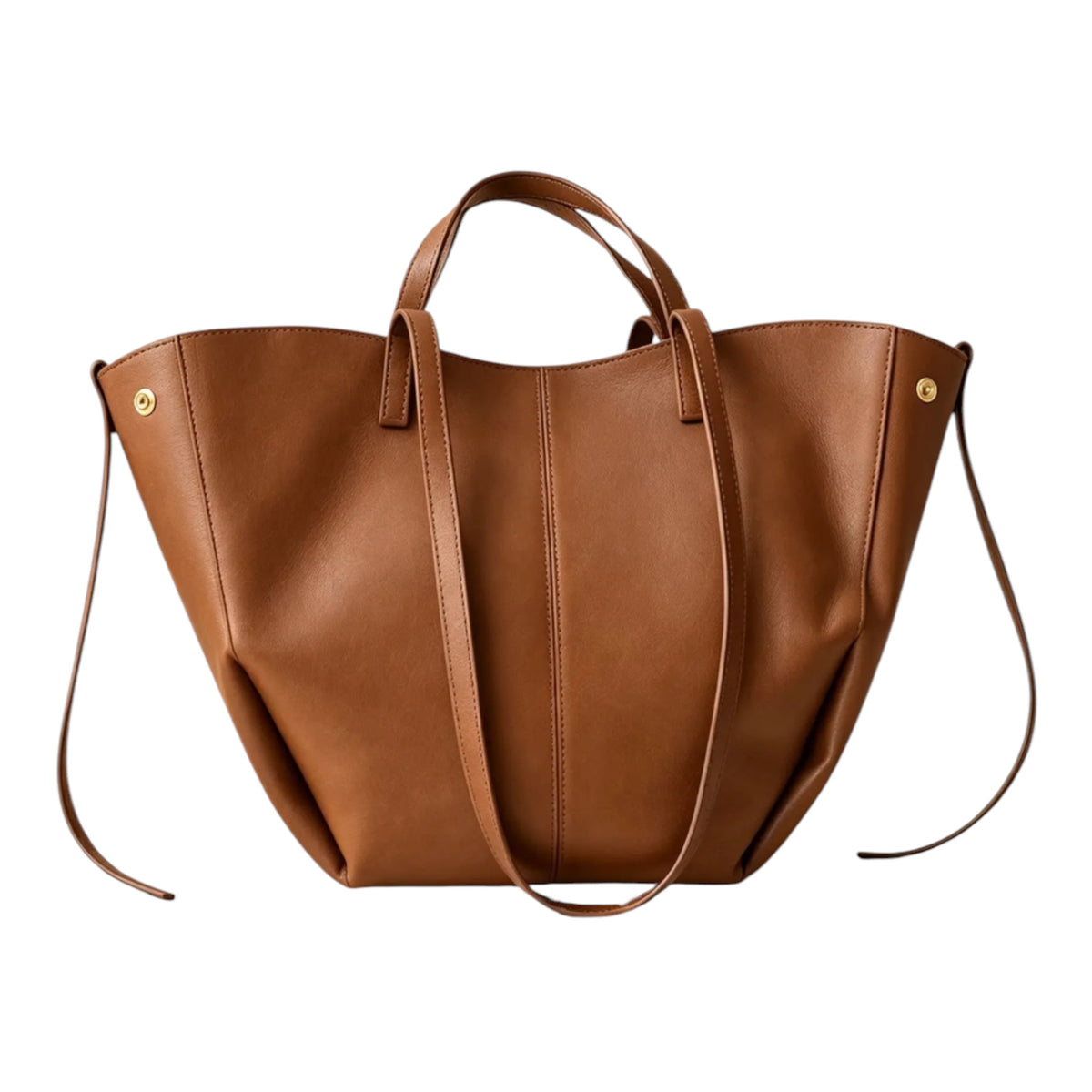 POLLY BAG - Borsa Tote in Vera Pelle Nera