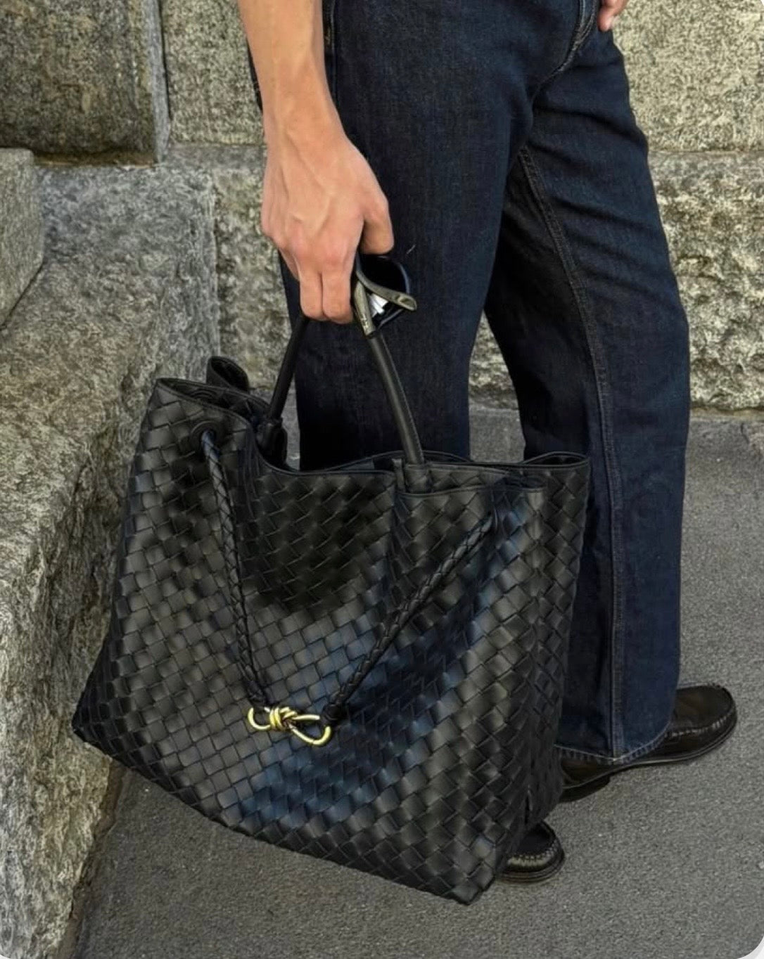 BORA BAG EXTRA MAXI - Borsa in Vera Pelle Intrecciata a Mano