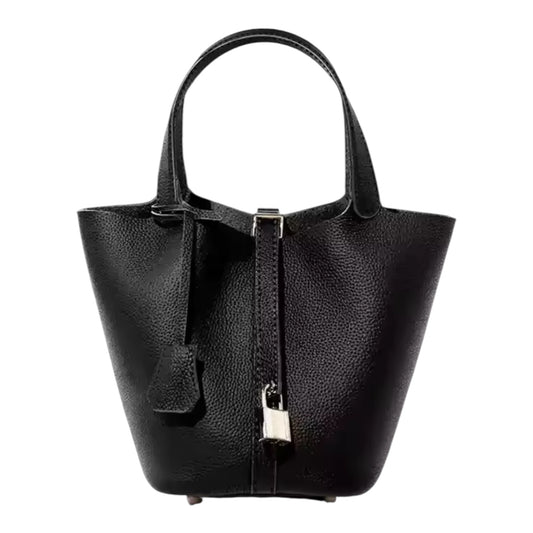 TRILLY BAG Vera pelle Nera