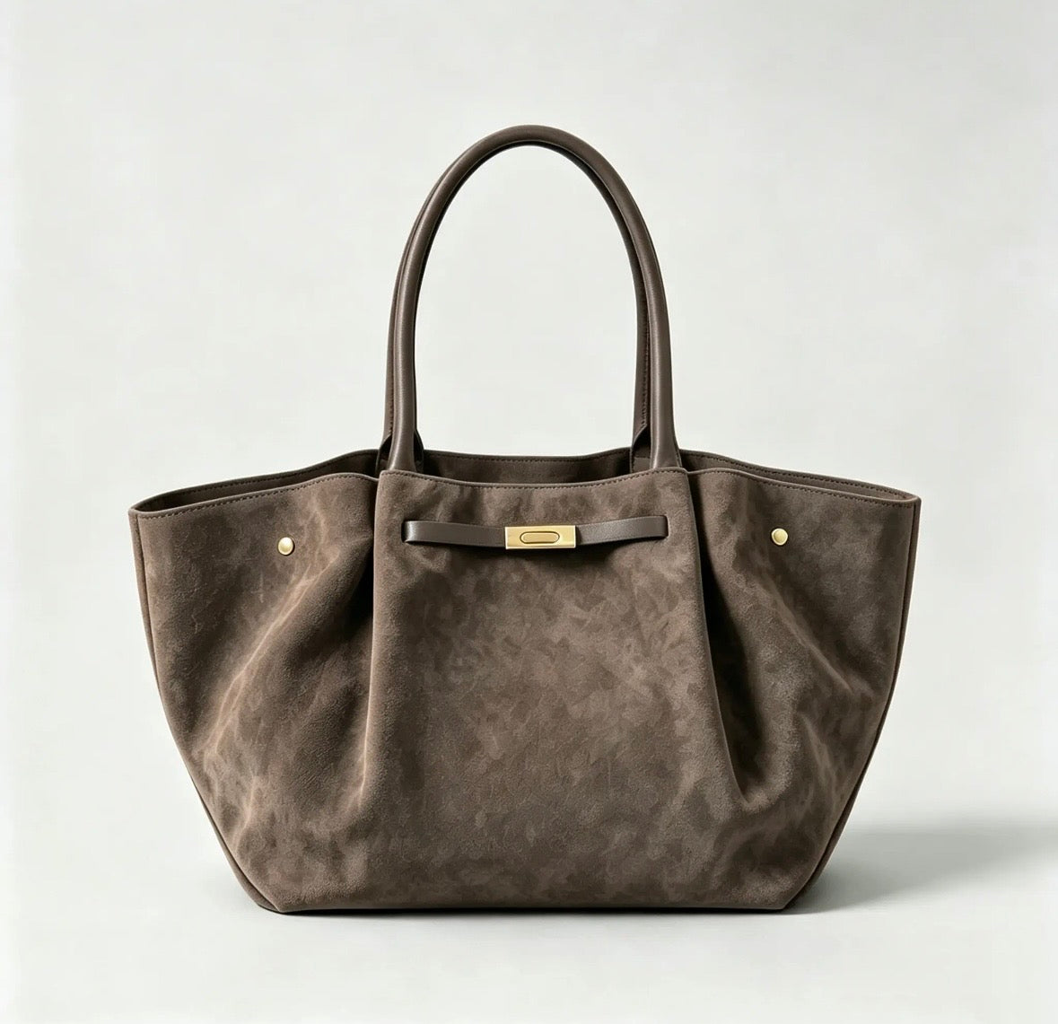 AURA - tote bag in pelle scamosciata