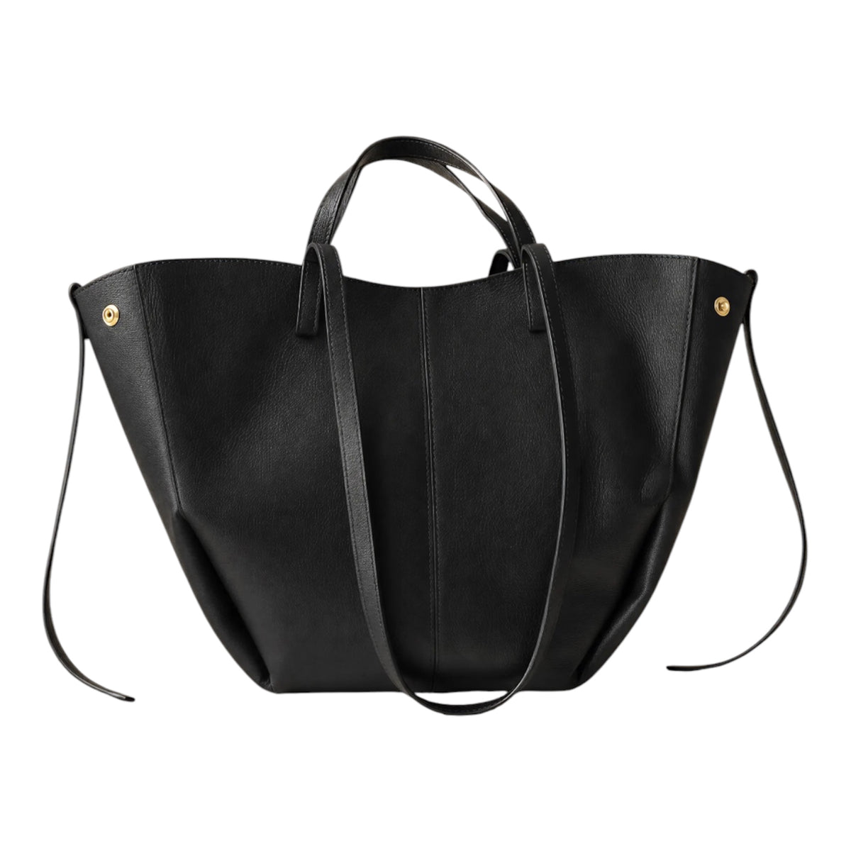 POLLY BAG - Borsa Tote in Vera Pelle Nera