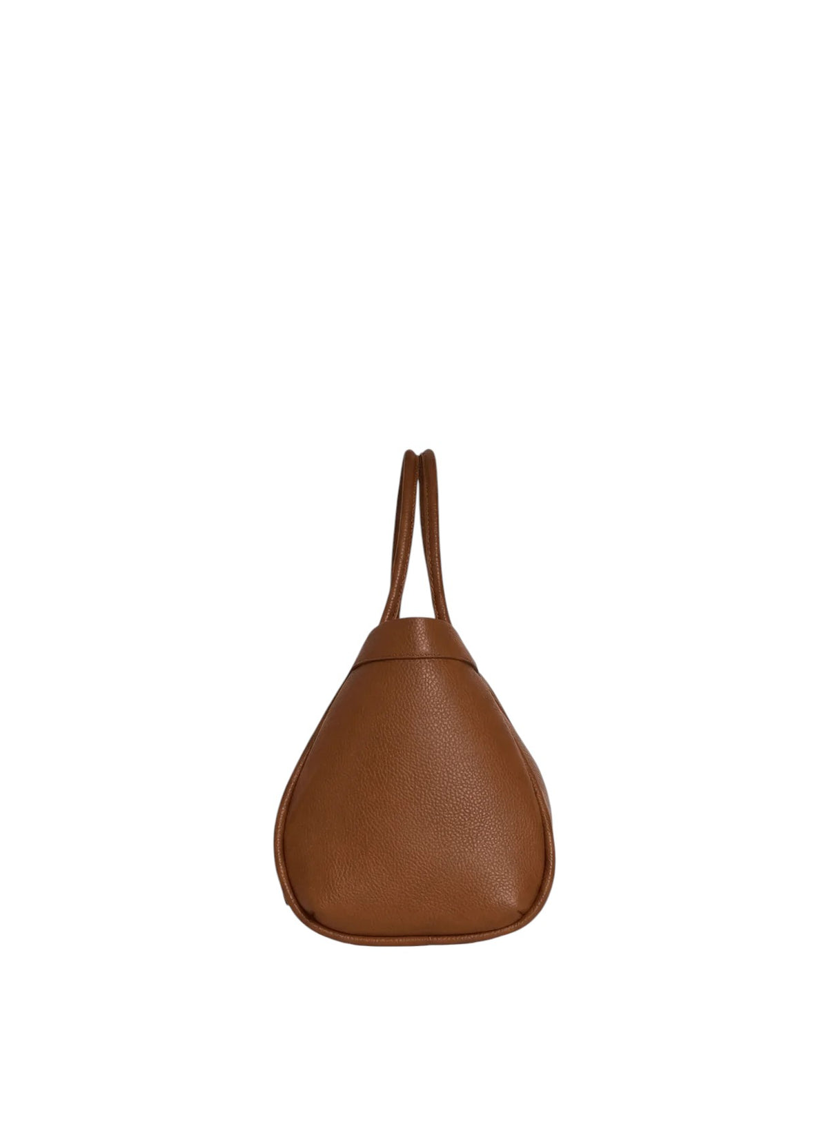 Lala Collection Paulina brown Italian leather tote bag with a structured silhouette and comfortable shoulder handles